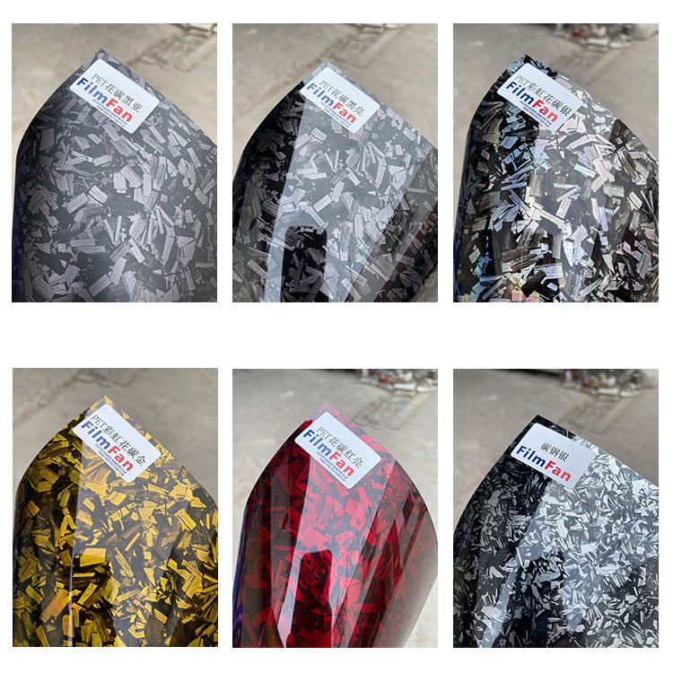 PET Car Carbon Body decoration film Anti Scratch Wrap Vinyl film Color Ppf For Carbon Fiber Sticker Paint Protection film
