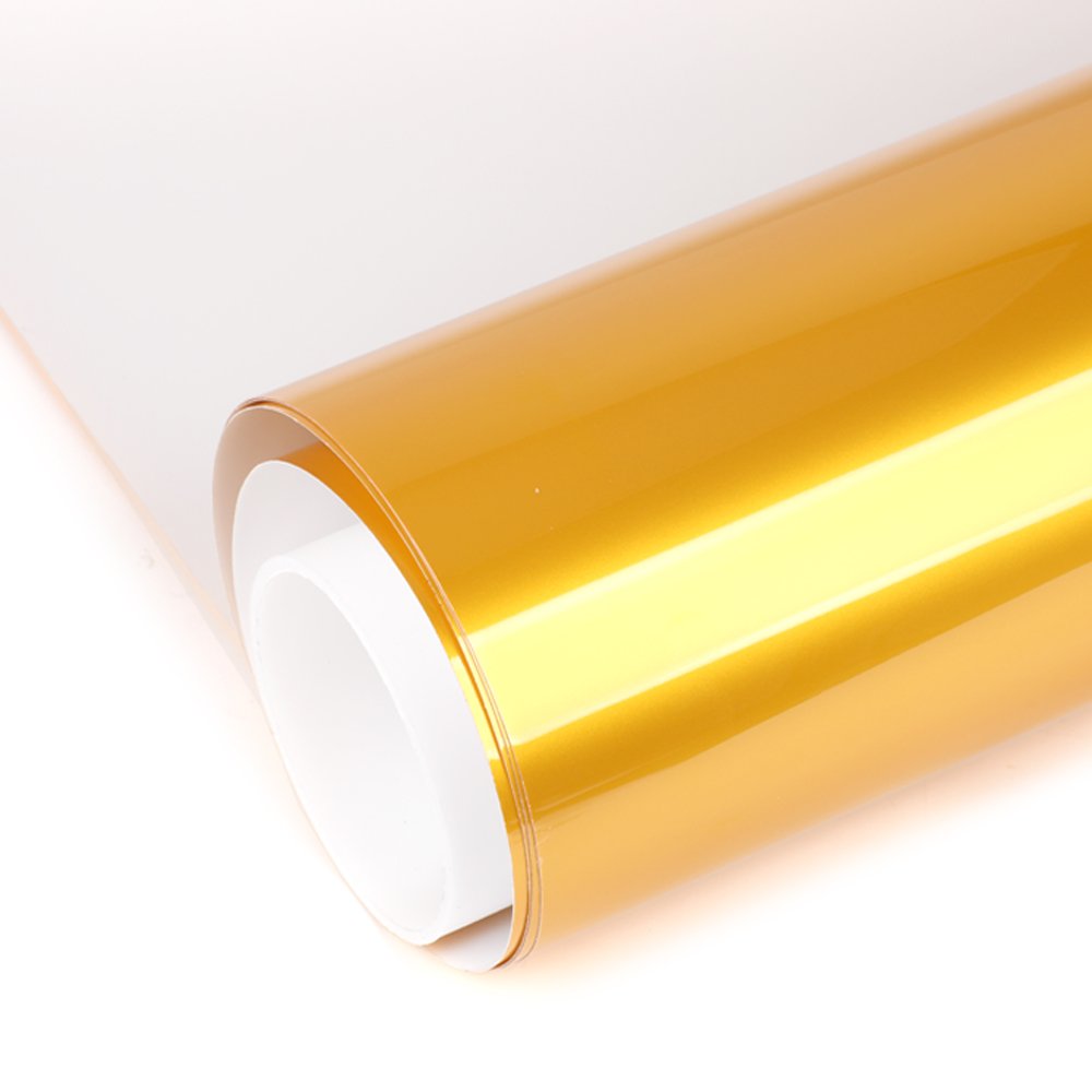 Factory direct sales paint magic flame energy yellow car color change film metallic high gloss PVC winding protective film