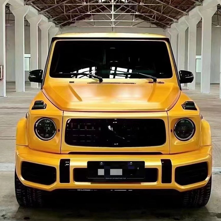 Heavy Metal Sparkle Yellow high-quality vinyl wrap car decorative film gloss yellow car wrap film