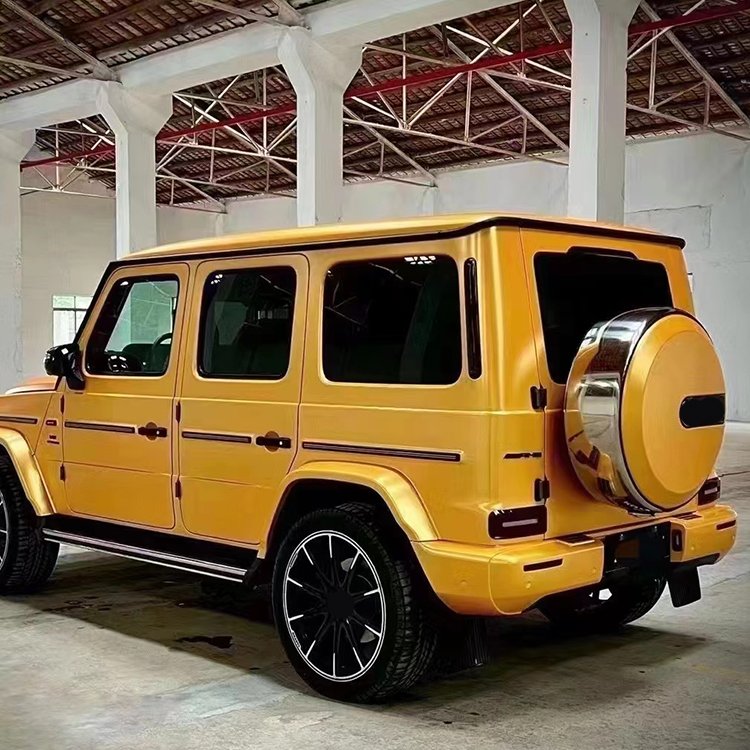 Heavy Metal Sparkle Yellow high-quality vinyl wrap car decorative film gloss yellow car wrap film