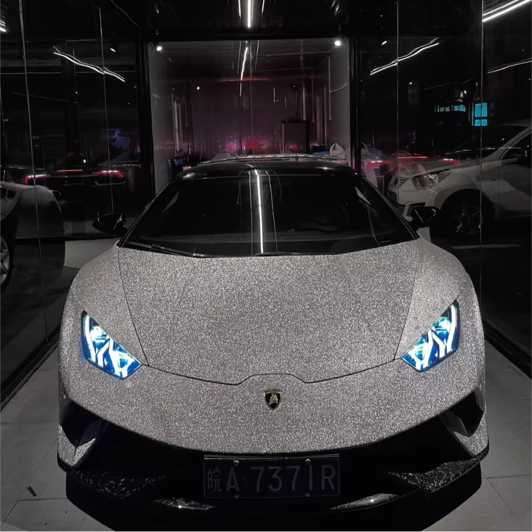 Factory Direct 1.52 * 18m glossy matte silver car color changing film, used for fashionable rear motorcycle and car decoration