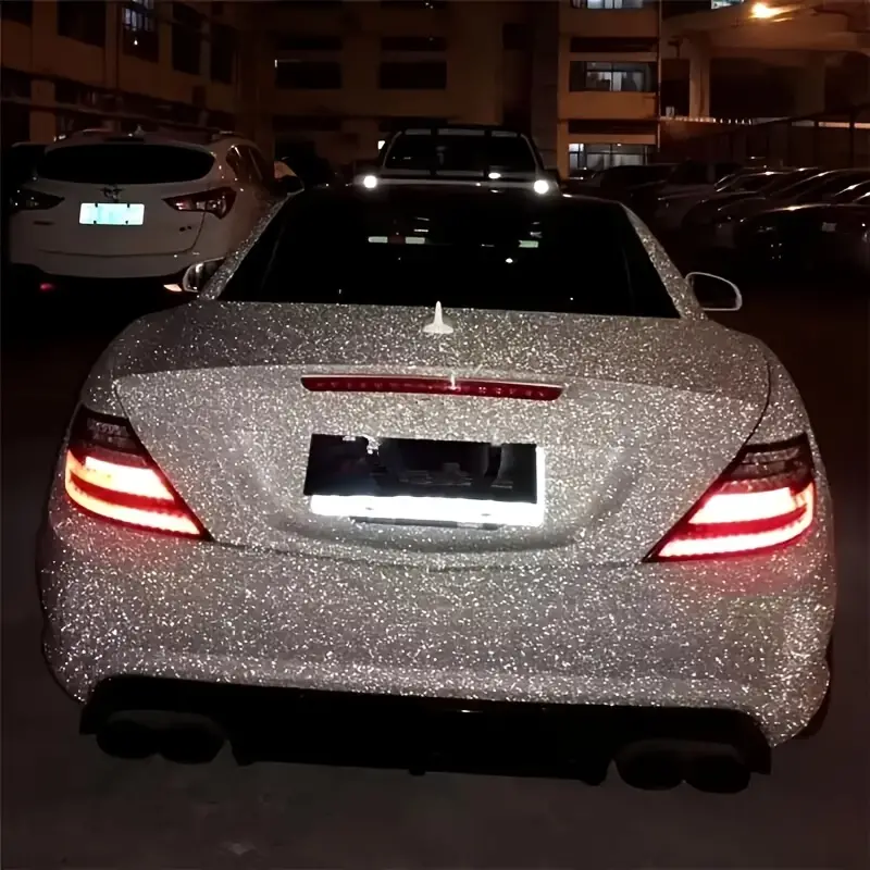 Factory Direct 1.52 * 18m glossy matte silver car color changing film, used for fashionable rear motorcycle and car decoration