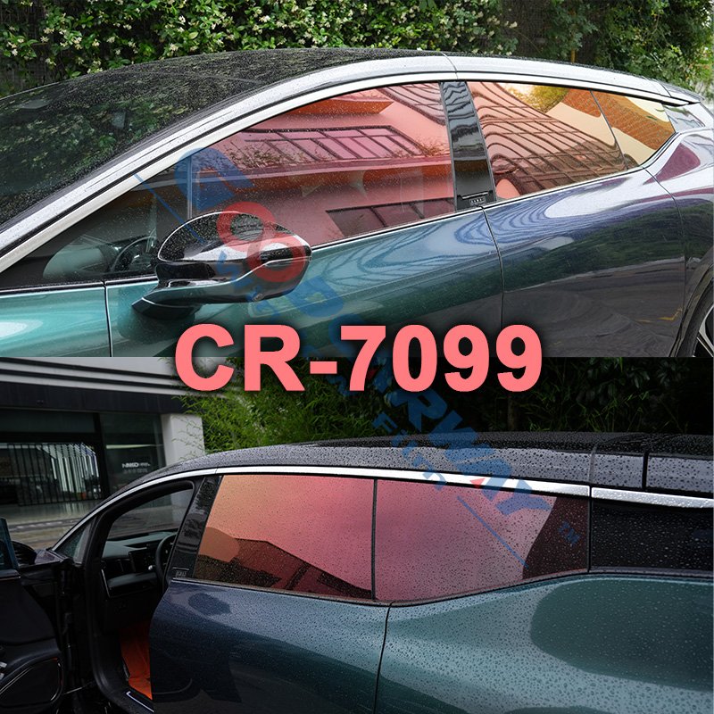 VLT75% CR-7099 Window Chameleon blue film Heat Insulation Nano Film Ceramic Tinted Film For Car
