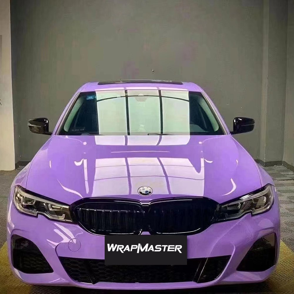 5X59FT Car Wrapping Material Super Gloss Crystal Lavender Purple Anti Scratch Film For Cars