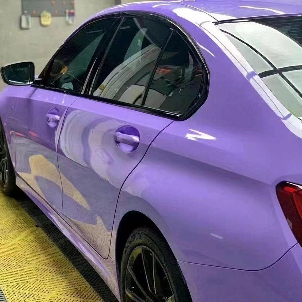 5X59FT Car Wrapping Material Super Gloss Crystal Lavender Purple Anti Scratch Film For Cars