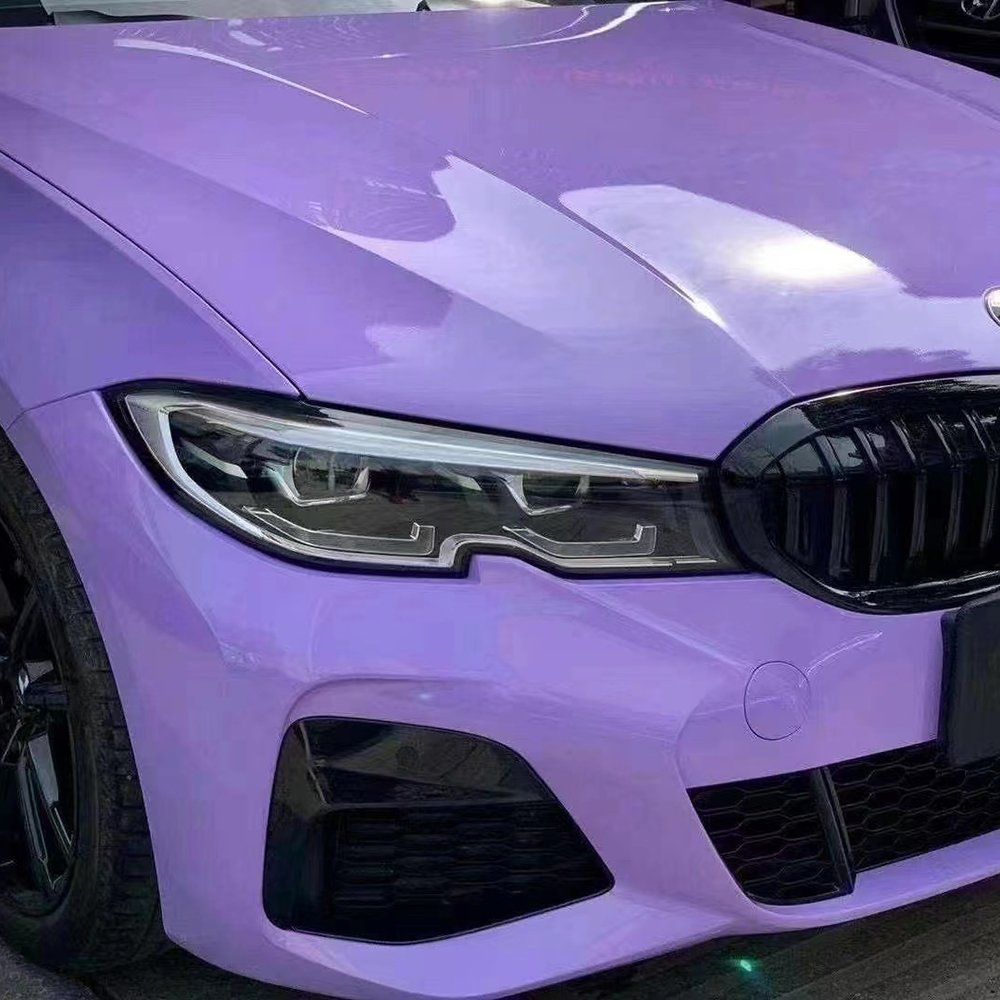 5X59FT Car Wrapping Material Super Gloss Crystal Lavender Purple Anti Scratch Film For Cars
