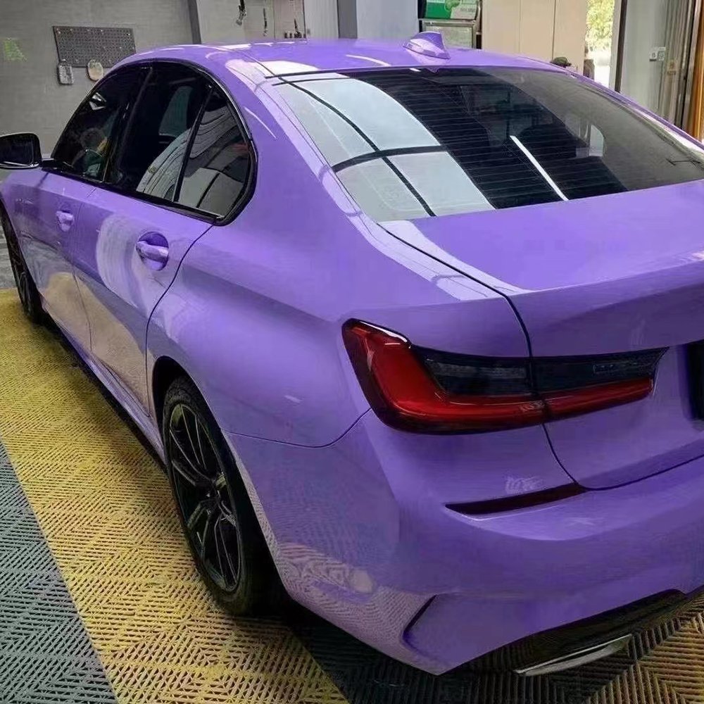 5X59FT Car Wrapping Material Super Gloss Crystal Lavender Purple Anti Scratch Film For Cars