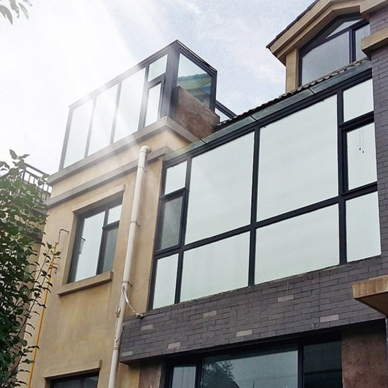 Black Silver Window Film PET Solar Film Heat Control Film For Windows Building