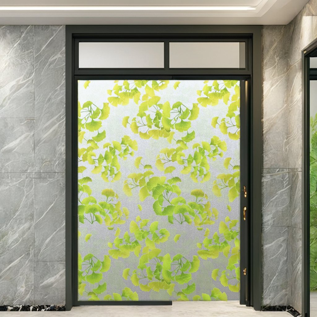 Colorful Modern Embossed PVC Glass Film 70cm Width Stylish and Elegant Decorative Roll for Hotel Spaces