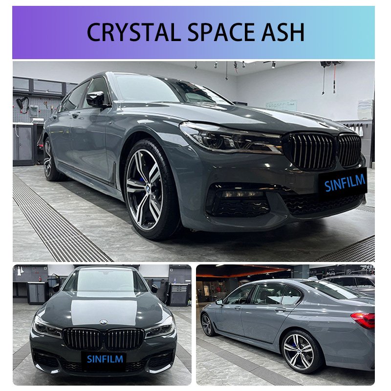 SINFILM Air Bubble Free Premium PET Glossy 3M Crystal Vehicle Auto Car Wrap Vinyl Decorative Color Changing Films