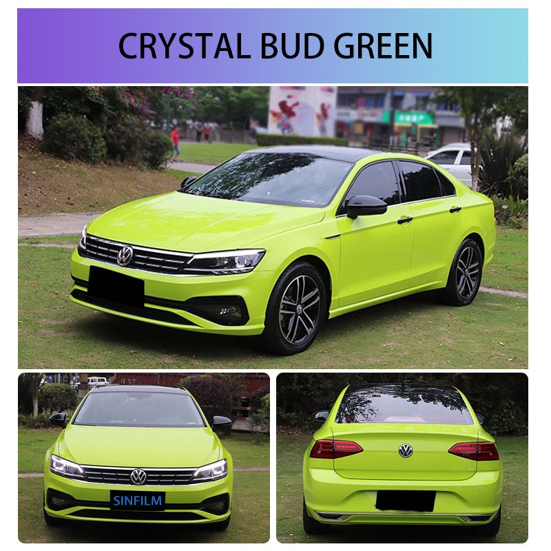 SINFILM Air Bubble Free Premium PET Glossy 3M Crystal Vehicle Auto Car Wrap Vinyl Decorative Color Changing Films