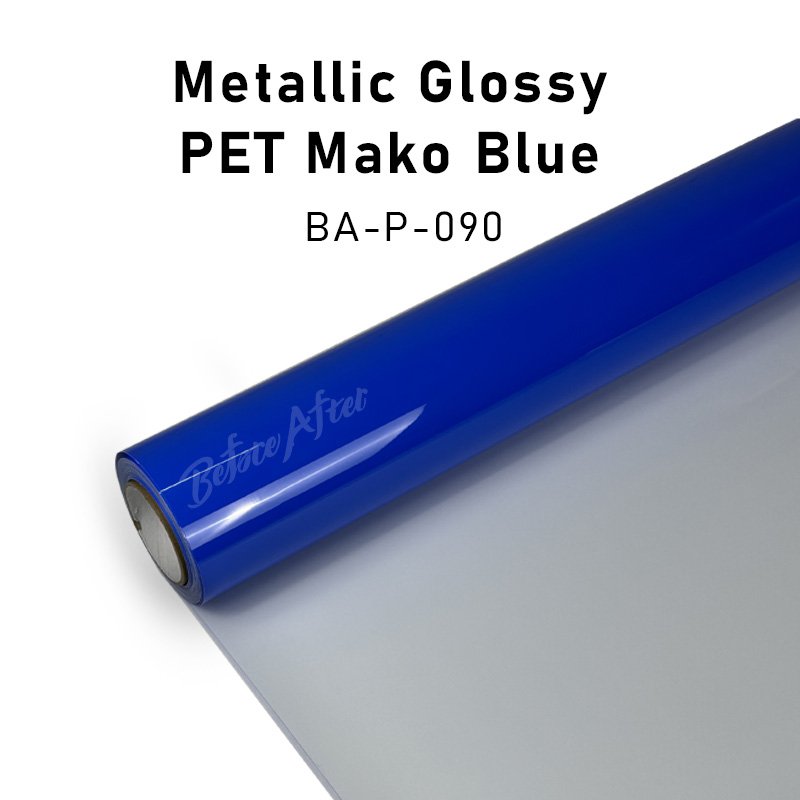 Anti Scratch Super Glossy PET Car Wrap Vinyl Films PET Glossy Mako Blue Car Body Wrapping Vinyl Car Protection Film