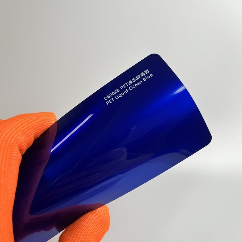 PET Liquid Ocean Blue High Glossy Exterior Wrap Vehicle Wrapping Roll Auto Protection Film Car Body Decoration Car Wrap Vinyl