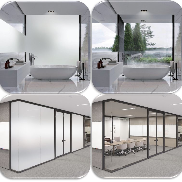 Free samples PDLC smart film Self-adhesive Switchable dimming privacy Intelligent film for office bathroom Smart film for glass