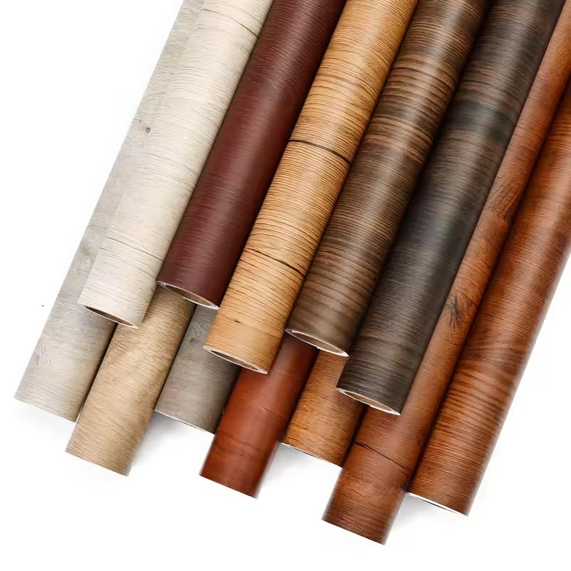 Custom New Design Embossed Foil PVC Film for Furniture Interior Decorative Wood Grain Film