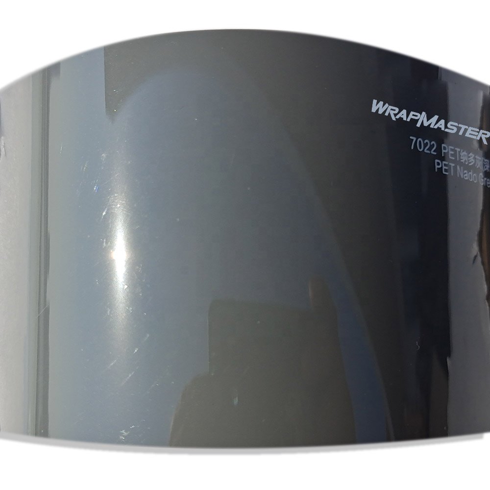 WRAPMASTER 5*59FT PVC Super Gloss Crystal Vinyl Nardo Dark Grey Premium Quality High Gloss Grey Car Wrap Vinyl