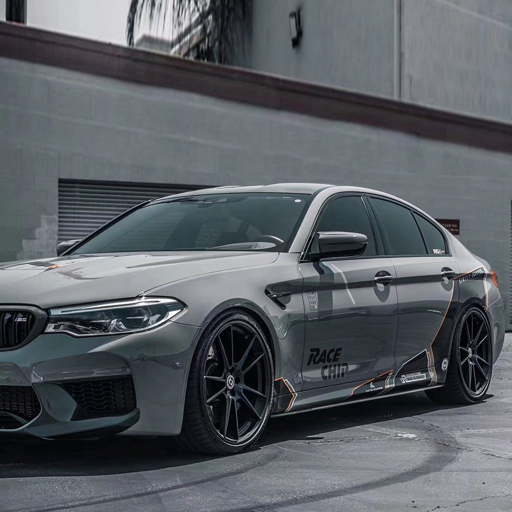 WRAPMASTER 5*59FT PVC Super Gloss Crystal Vinyl Nardo Dark Grey Premium Quality High Gloss Grey Car Wrap Vinyl