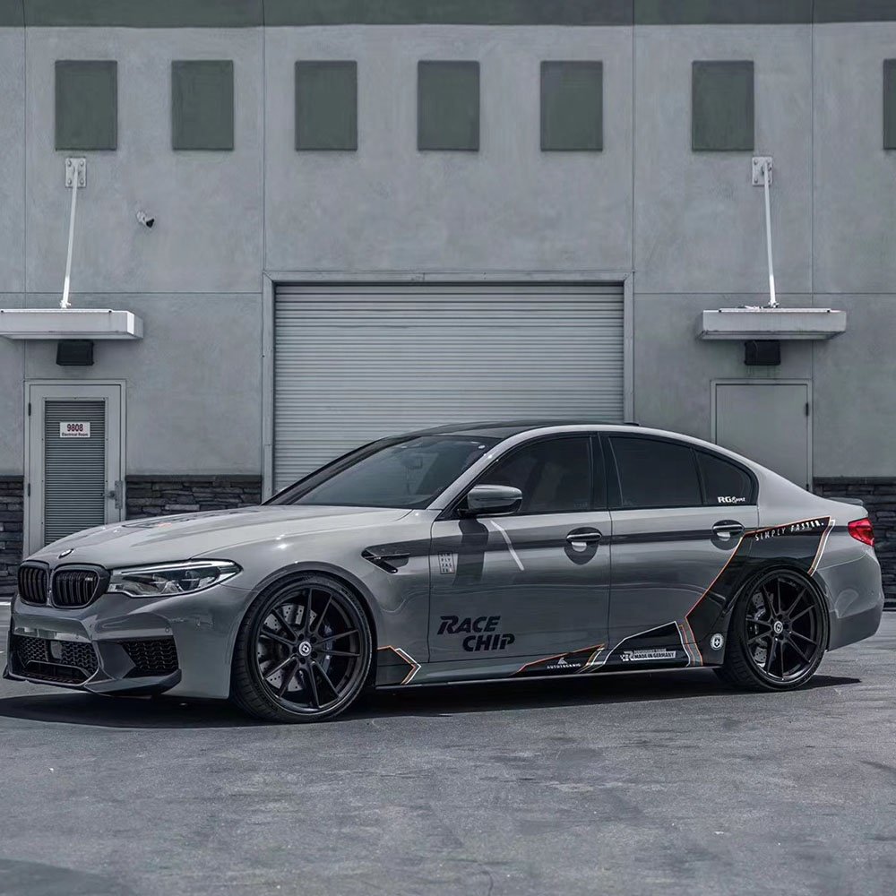WRAPMASTER 5*59FT PVC Super Gloss Crystal Vinyl Nardo Dark Grey Premium Quality High Gloss Grey Car Wrap Vinyl