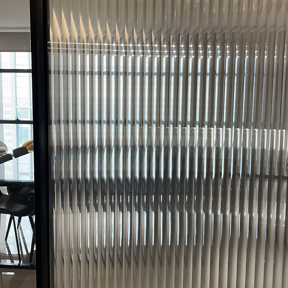 Reeded glass film 3D effect glass film decorative film
