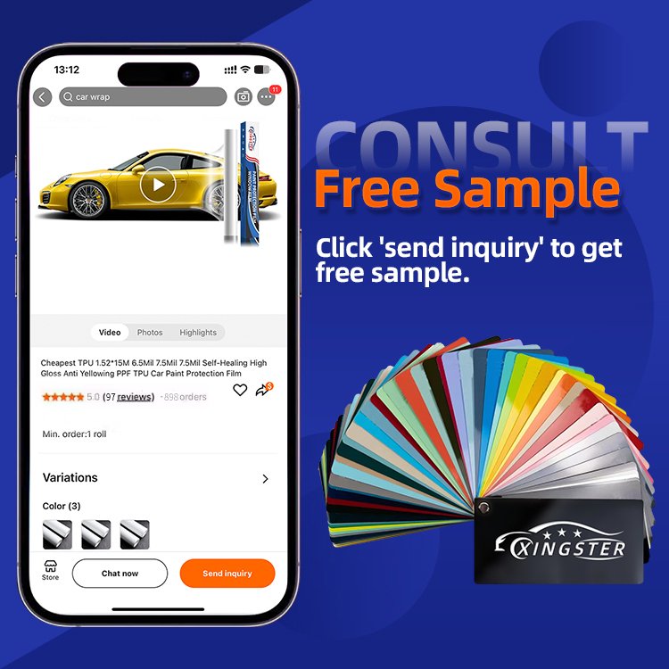 Color-Changing Auto Body PET Matte Black PVC Sticker Film Automotive Paint Protection Vinyl Wrap Car Vinyl Wrap Film