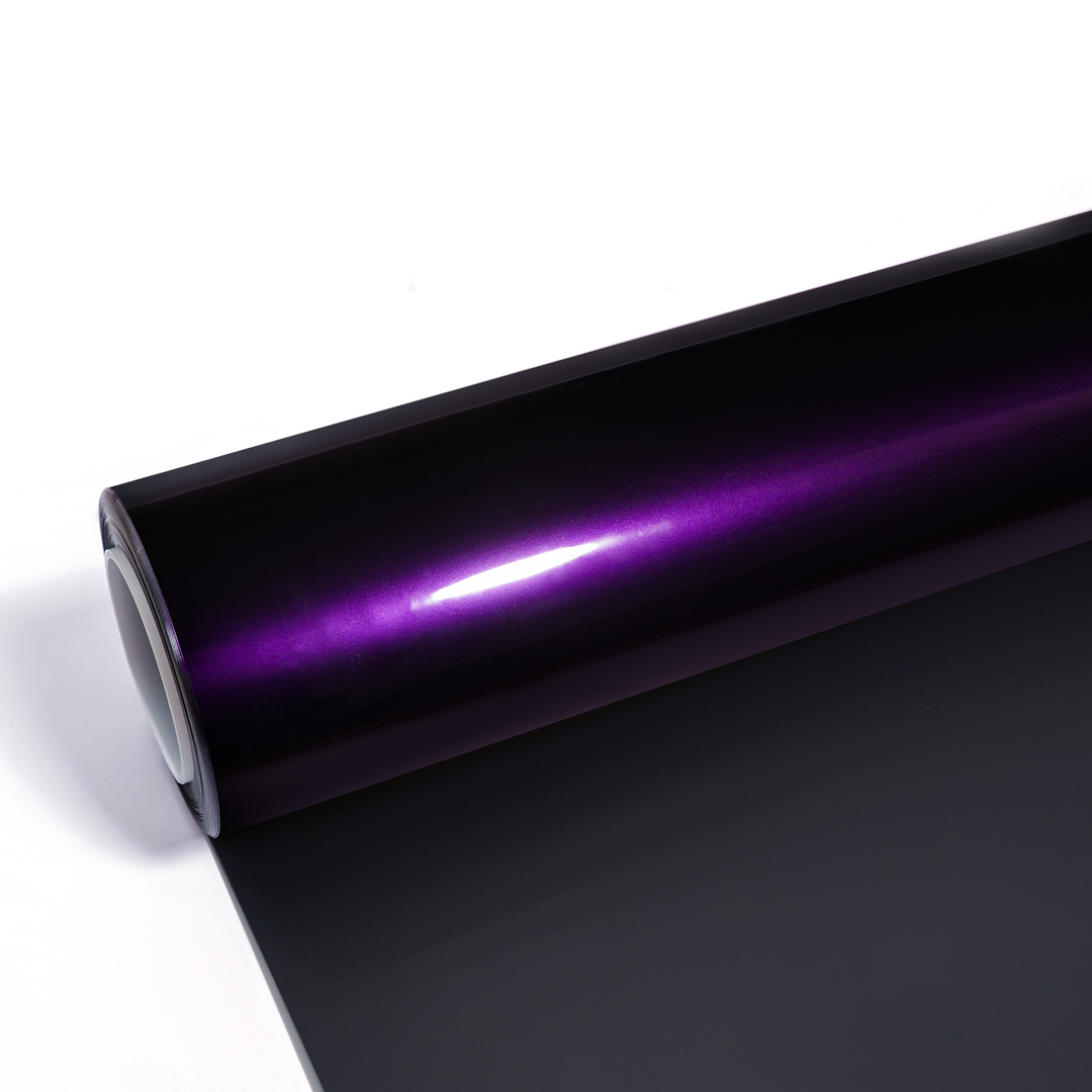 WRAPMASTER 1.52*18meter PET gloss ghost Midnight purple car vinyl wrap stickers