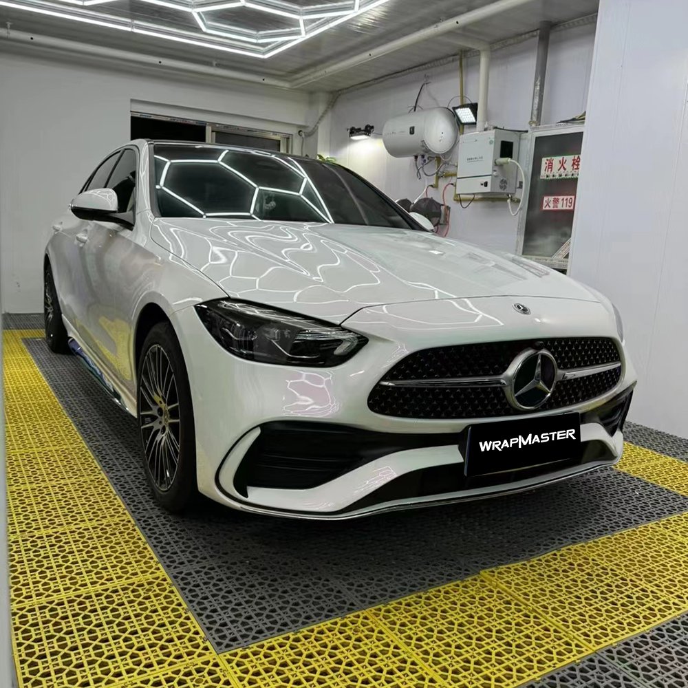 1.52*17m PET Self Healing Cream Red Pearl Car Films High Quality Car Wrap Premium Vinyl Wrap Car Wrapping Film