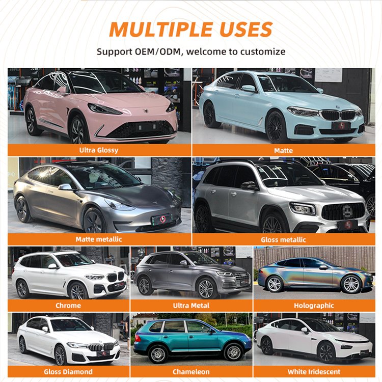 Support Custom Self Adhesive Chameleon Wrap Vinyl Film Car Protective Film