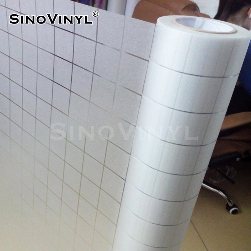 1.22x50M Family Office Building Frosted 3D Pattern Self Adhesive Window Glass Tint Vinyl Stickers Film