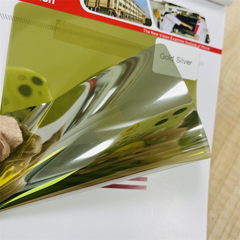 UV rejection heat insulation building house window glass solar tinting film purple silver one way vision 1.52*30m ornament film