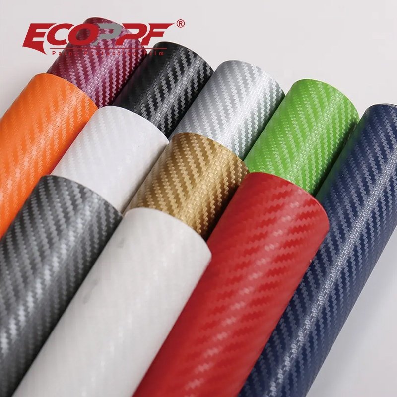 3D 5D 6D PVC PET Carbon Fiber Car Wrapping Film Car Body Sticker