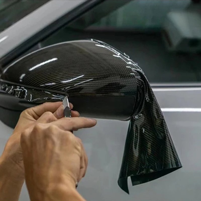 Factory wholesale High Glossy PET 9D Carbon Fiber Vinyl Wrap roll for Car decoration