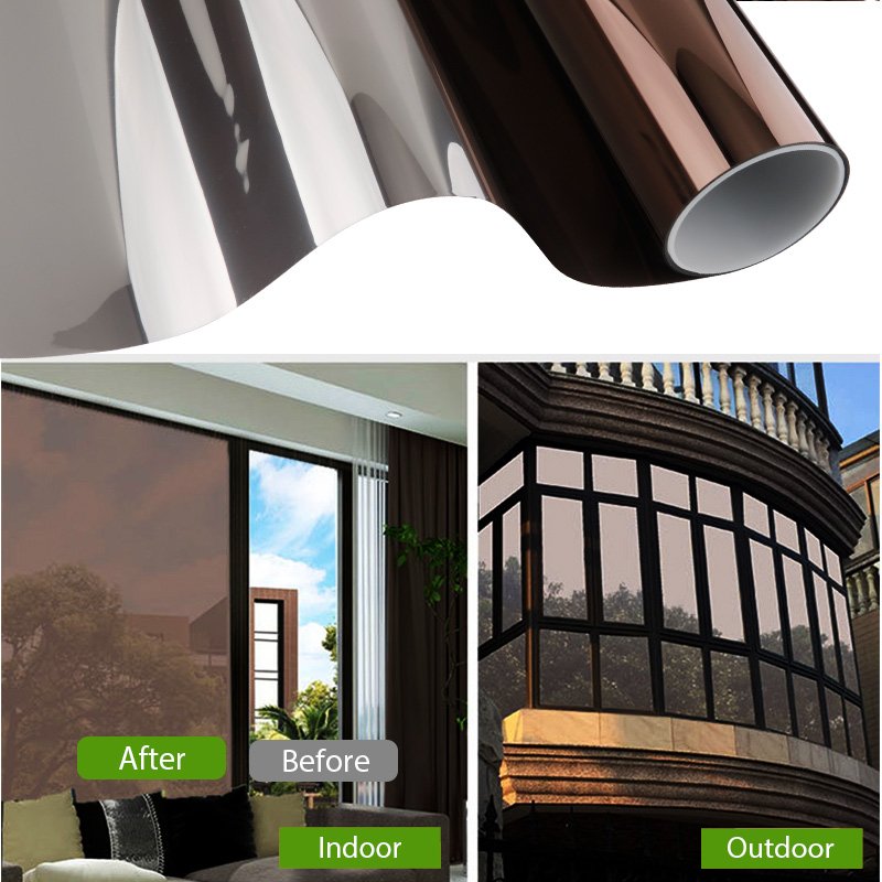 Mirror reflective film one way vision silver building film solar control window glass decorative film privacy window foil