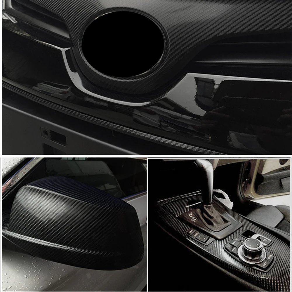 Factory Wholesale 4D Carbon Fiber Car Decorative Film Auto Wrap Sticker Carbon Fiber Vinyl roll