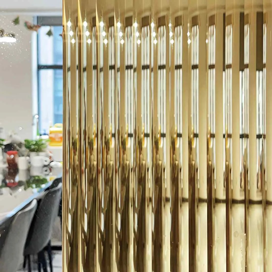 15mm Clear Bronze Reeded Glass Film Brown LF0281CM