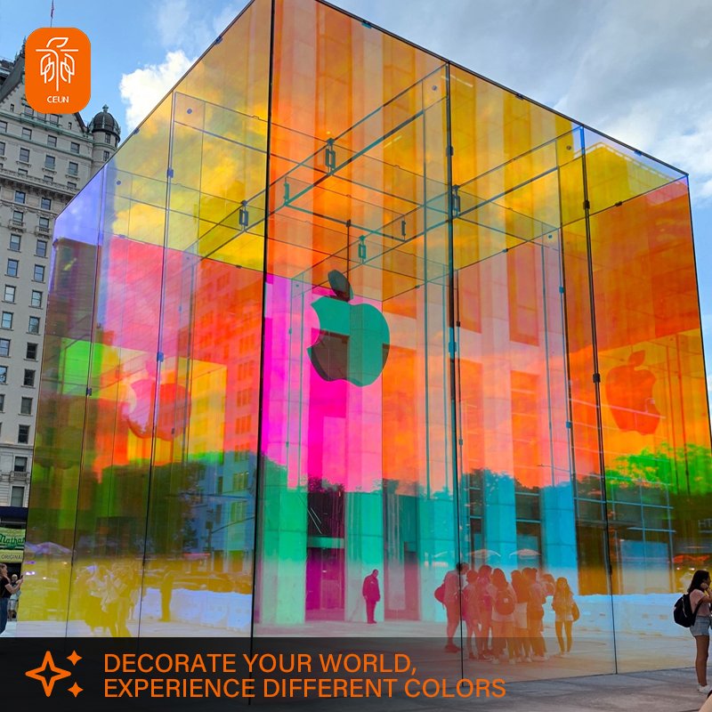 High Efficiency Pvc Rainbow Decorative Protective Window Film For Windows