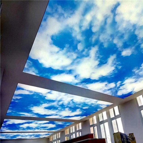 factory fabrics sky print stretch pvc film for wall and ceiling