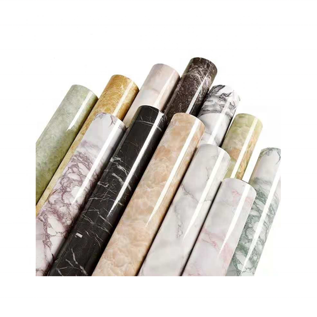 Beautiful Marble Texture PVC Vinyl Decorative Film For panel furniture kitchen wall decoration