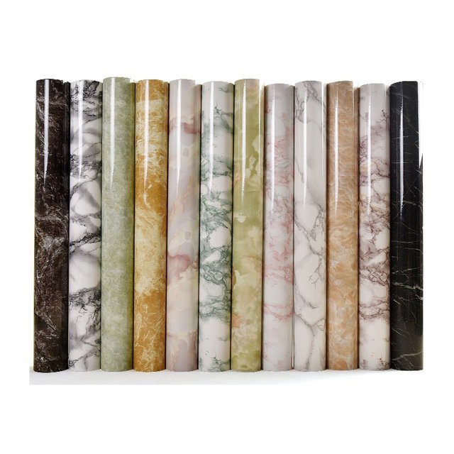 Beautiful Marble Texture PVC Vinyl Decorative Film For panel furniture kitchen wall decoration