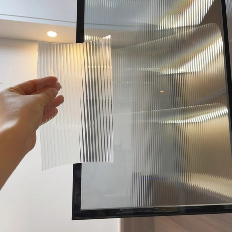 Reeded glass window film 6mm 13mm 15mm 25mm 3D design decorative film UV rejection