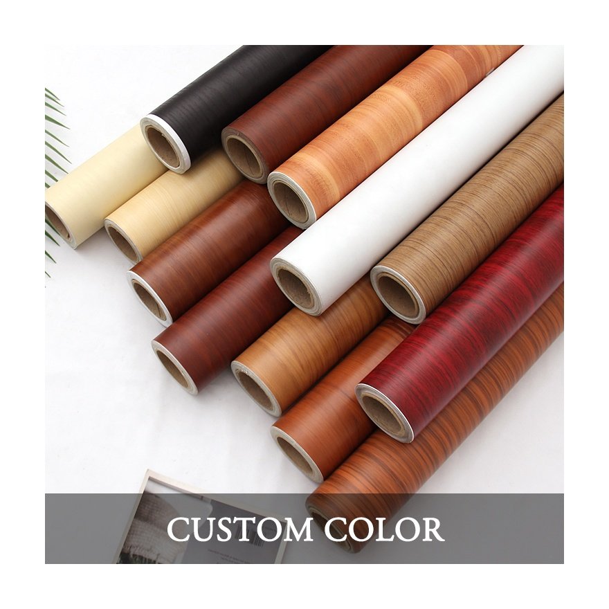 Wood grain furniture Interior decorative film pvc wooden grain film Factory Cheap Price Interior decorative film Manufacturers