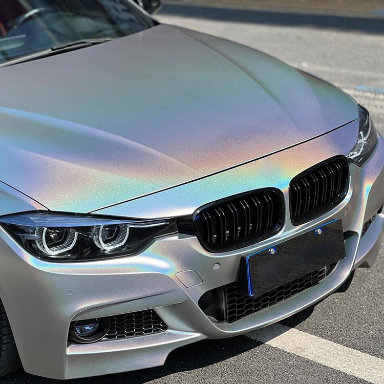 Glossy Laser Silver 3M Car Wrap Vinyl Car Body Stickers Film Color Change For Vehicle Car Wrapping