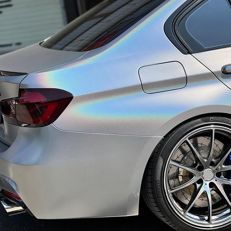 Glossy Laser Silver 3M Car Wrap Vinyl Car Body Stickers Film Color Change For Vehicle Car Wrapping