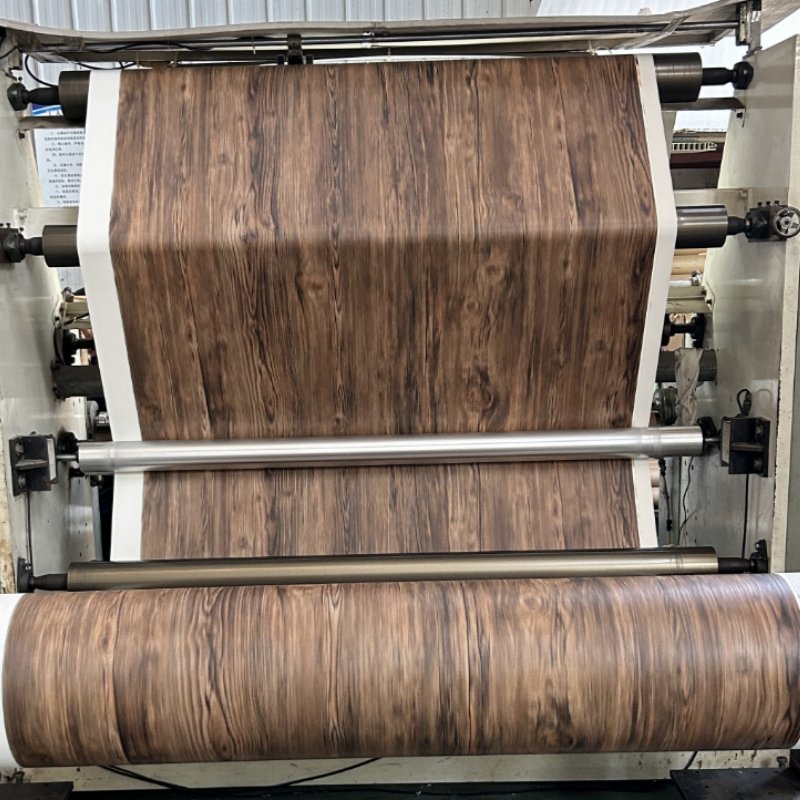 High quality factory supply texture wood grain PVC film for mdf door skin furniture decorative vacuum laminating PVC film rolls