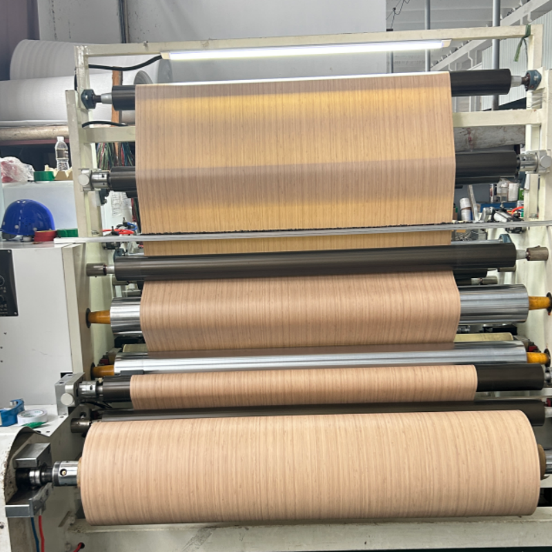 Furniture Wood Grain PVC Film Furniture Decor PVC FOIL WOOD Texture Laminate For Cabinets doors
