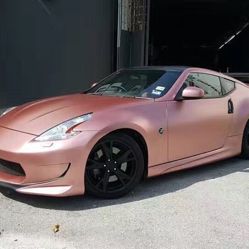 WRAPMASTER 5*56ft Satin Metallic rose gold vehicle wraps Car vinyl Wrapping film
