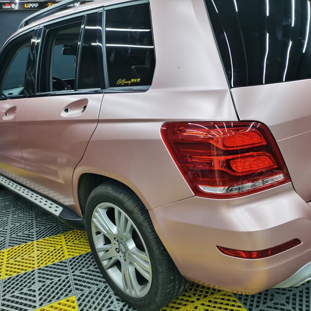 WRAPMASTER 5*56ft Satin Metallic rose gold vehicle wraps Car vinyl Wrapping film