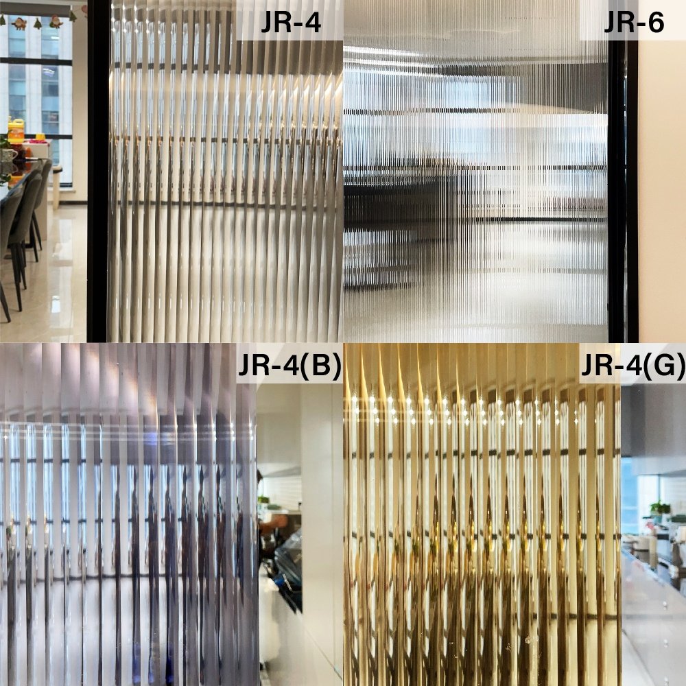 Self adhesive Reeded glass Film Fluted 25.4mm Window Film decorative Reeded window film
