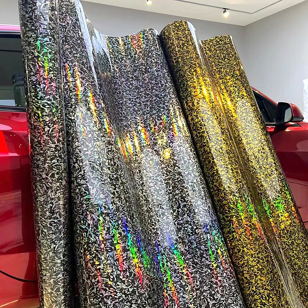 NEWAY Adhesive Gloss 30X100CM Forged Car Carbon Fiber Vinyl Wrap Film Rolls For Vehicle Body Wrapping