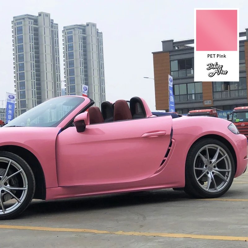 Super PET Glossy Romantic Pink PVC Vehicle Air Free Super Crystal Color Change Self Adhesive Foil Wrap Vinyl Film