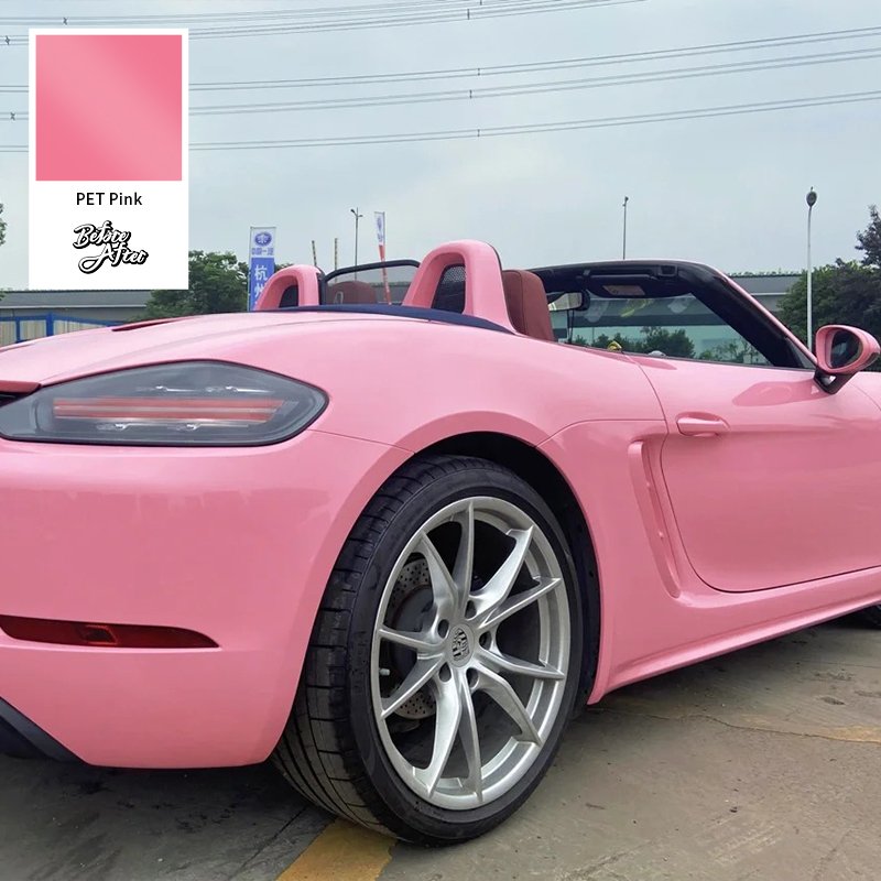 Super PET Glossy Romantic Pink PVC Vehicle Air Free Super Crystal Color Change Self Adhesive Foil Wrap Vinyl Film
